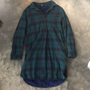 Madewell plaid shirt dress